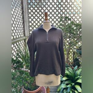 N:Philanthropy Brown Pullover. XS-Oversized waffle knit. NWT zippered high neck